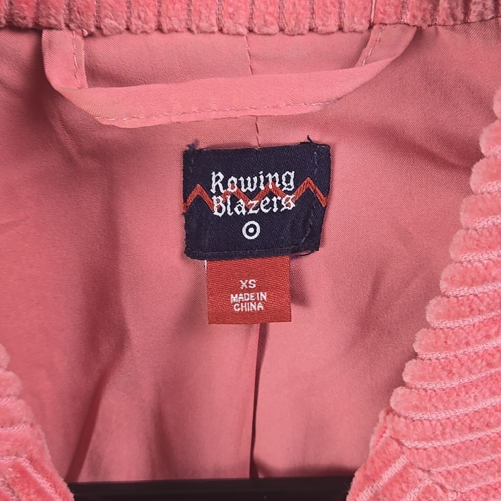 Rowing Blazers x Target Women's Pink Corduroy 2 Button Blazer Jacket Sz XS - Picture 8 of 11